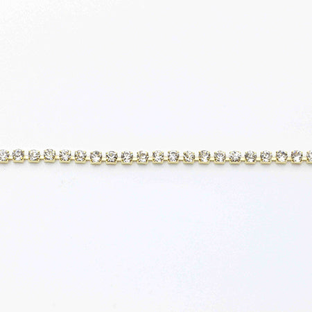 MATIERE Gold Rhinestone Chain Crystal 2mm