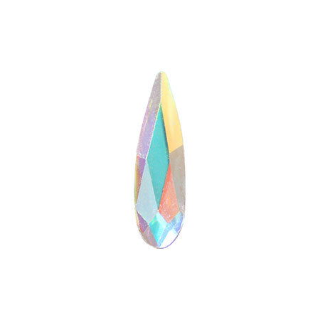 AURORA FLATBACK RAINDROP Crystal AB (Aurora) 10mm x 2.8mm 6P