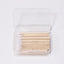 SHAREYDVA Wood Stick with Cotton 180 Pieces with Case