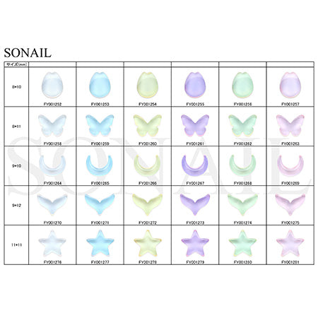 SONAIL Mermaid Tail Clear Stone Purple