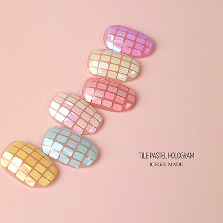 ICE GEL Tile Pastel Hologram 6 Color Set