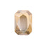 AURORA Flat Back Octagon Crystal Golden Shadow 8mm x 5.5mm 6P