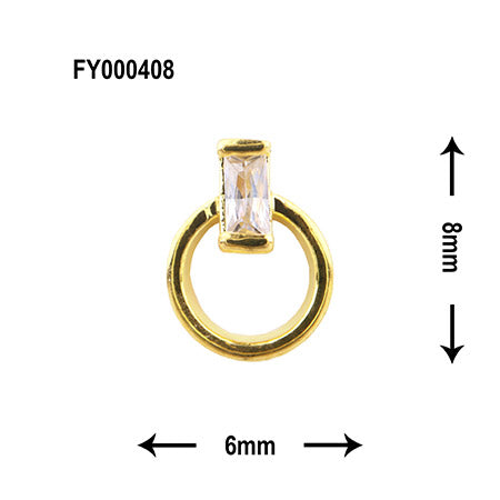 SONAIL Mini Ring Rectangle Stone Gold FY000408 2P