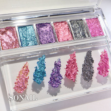 SONAIL Cream Glitter Palette 6 colors B FY001701 1g Each