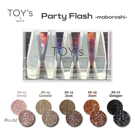 TOY's × INITY Party Flash -Maboroshi- 5-color Set T-PFST5M 12ml Each