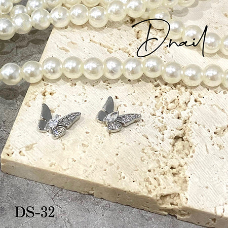 D.nail Jewelry Bijou Parts DS-32 Half Butterfly 2P