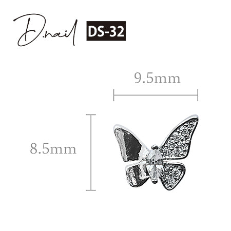 D.nail Jewelry Bijou Parts DS-32 Half Butterfly 2P