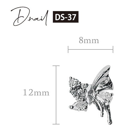 D.nail Jewelry Bijou Parts DS-37 Butterfly Ribbon 2P