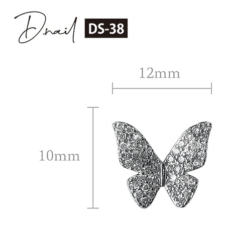 D.nail Jewelry Bijou Parts DS-38 Gorgeous Butterfly 2P