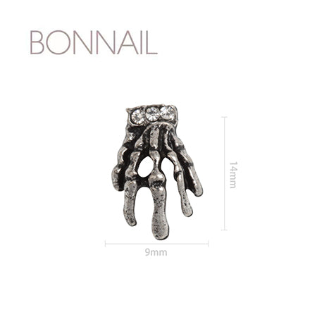 Bonnail Skeleton Hand Silver 2P