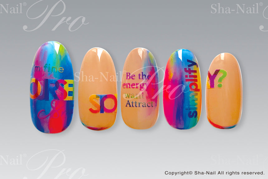 Photo Nail PRO GFC-001 Gradation Font Rainbow