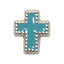 Jewelry-Nail Brion Cross-2 Light Turquoise Frame Silver(S)