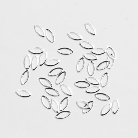 SHAREYDVA Leaf Blank Sliver 2.5x5mm 50p