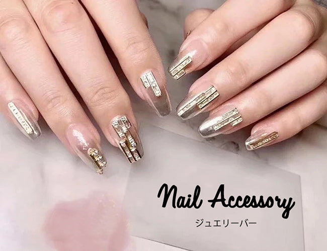 Nail Accessories Jewelry Bar   Gold B (2p)