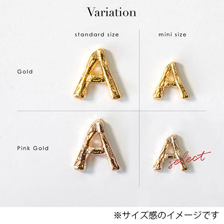 Bonnail Alphabet Charm Gold A