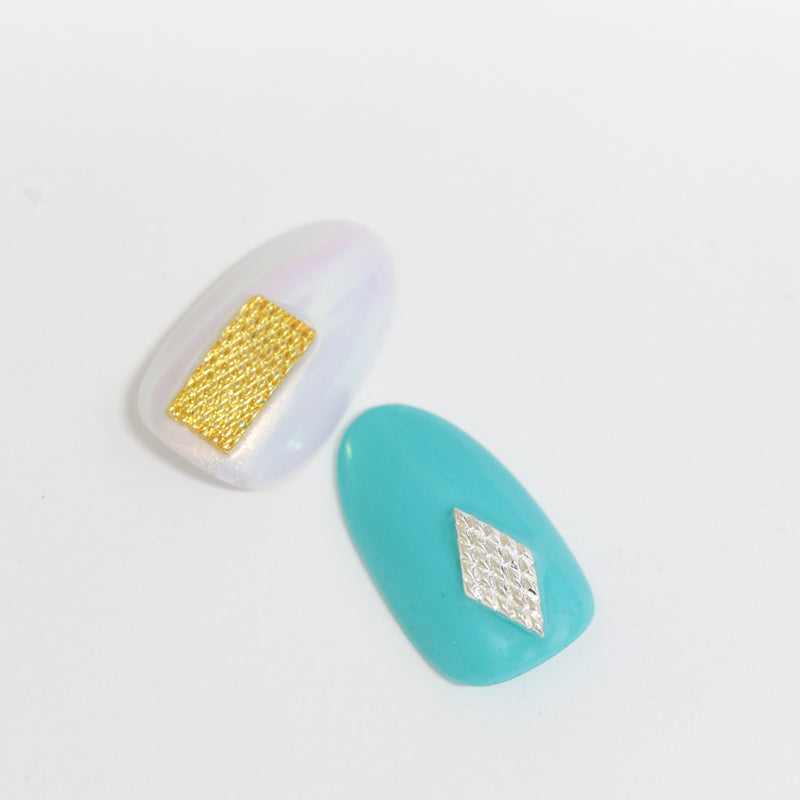 SHAREYDVA Nail Parts Mesh Morocco Diamond Gold