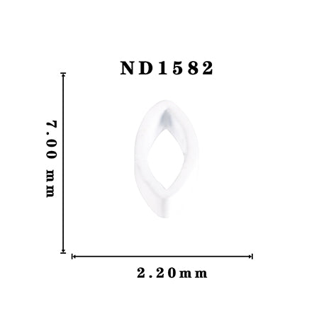 Lady Grace Nail Accessories  ND1582 white 7mm x 2.2mm 20p