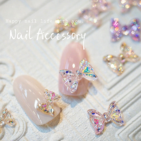 Nail Accessories Aurora Ribbon Clear M 20p