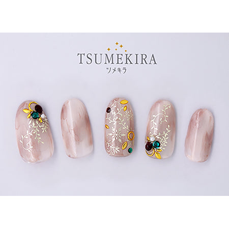 Tsumekira Winter Botanical White Gold   SG-WBO-102