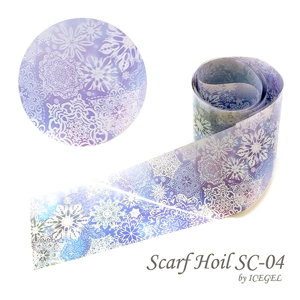 ICE GEL scarf foil  SC04 Blue Snow