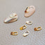 SHAREYDVA Nail Parts Square Ring Mat Gold 4p