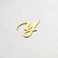 Jewelry-Nail LP-0855 cursive Y Gold