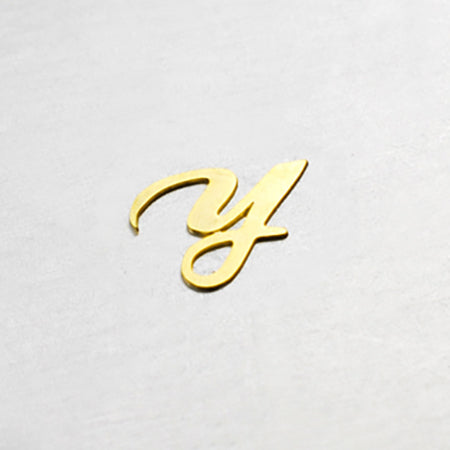 Jewelry-Nail LP-0855 cursive Y Gold