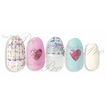 Sha Nail Charm  CH-018p Romantic Heart Shine Pink　