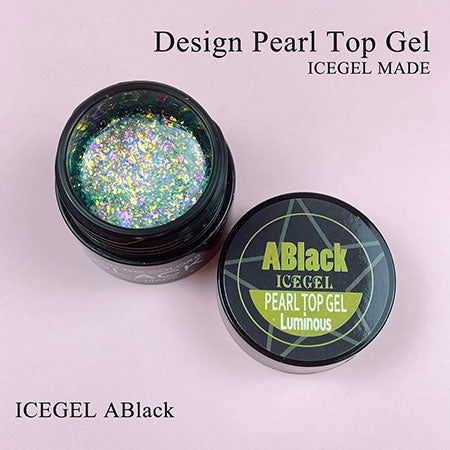 ICE GEL A BLACK Pearl Top Gel  Luminous 3g