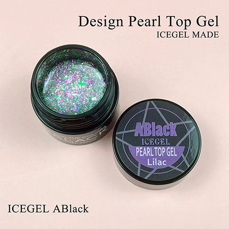 ICE GEL A BLACK Pearl Top Gel  Lilac 3g