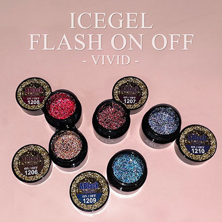 ICE GEL A BLACK On-Off Gel  1206 Flash Sticker Brown 3g