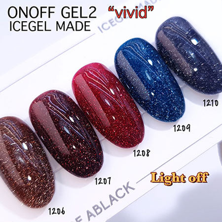 ICE GEL A BLACK On-Off Gel  1206 Flash Sticker Brown 3g