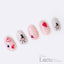 Tsumekira [Latte] Prune. Produce 1 Heart girls nail  LT-PLU-101