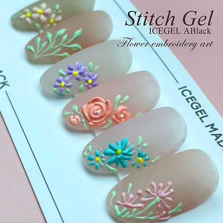 ICE GEL A BLACK  Icing Stitch Gel   S42 Pinkish 3g