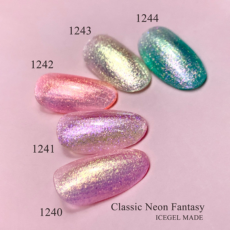 ICE GEL A BLACK Classic Neon Fantasy Gel 1240 Aurora Sunset 3g