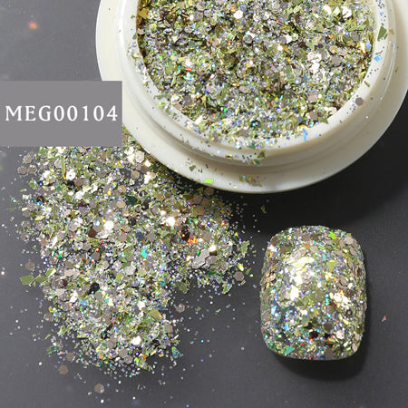 SONAIL Flash Laser Glitter  Green MEG00104