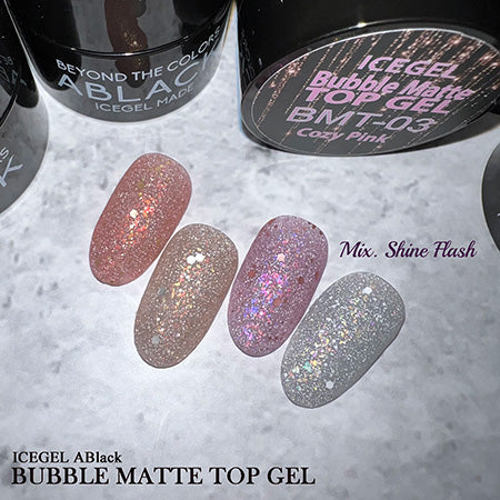 ICE GEL A BLACK Bubble Mat Top Gel 5 color set – TAT CANADA