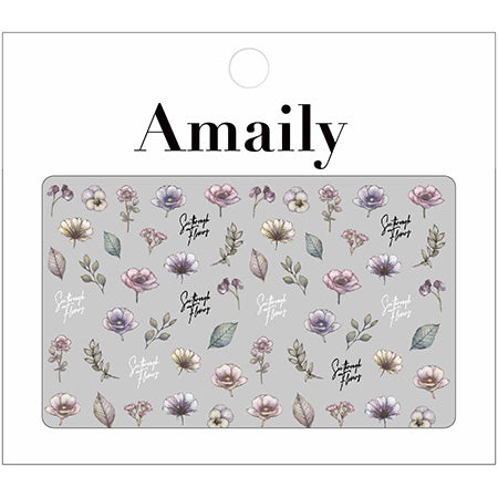 Amaily Nail Sticker  No. 1-34 see-through flower