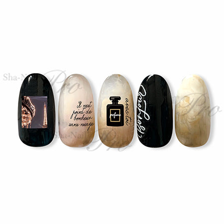 Photo Nail PRO FRC-001  French calligraphy black