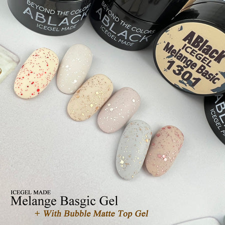 ICE GEL A BLACK Melange Basic Gel 1301 Statin Ivory 3G