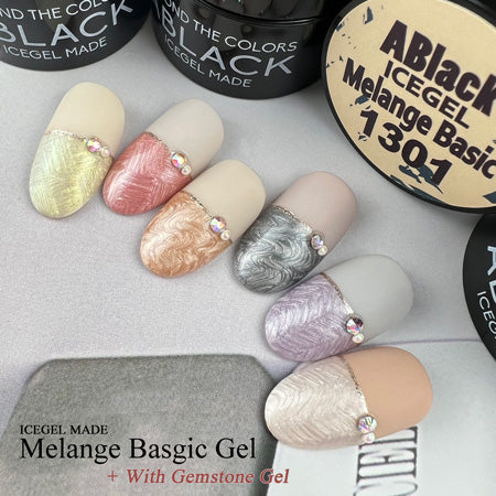 ICE GEL A BLACK Melange Basic Gel 1304 Nobel Pink 3G