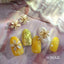 SONAIL Flower Dusty & Gold Nail Parts FY000254 2p