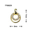 SONAIL Double Ring Charm Gold Nail Parts  FY000239 2P