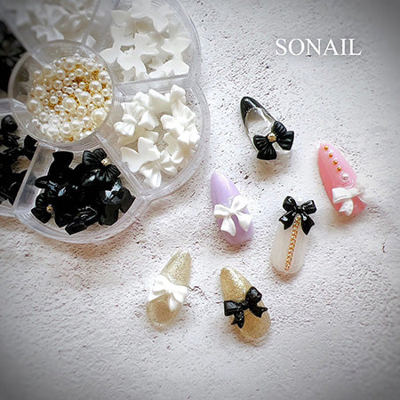 SONAIL Monotone Girlish Ribbon Parts Assortment