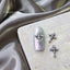 SONAIL x MEG Latin Cross Lucky Charm Gothic Silver 2p