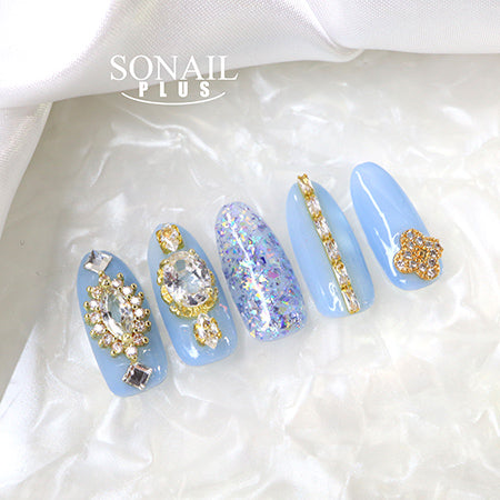 SONAIL PLUS Yamazaki Select Arabian Frame Oval Stone Crystal FY000308 2P