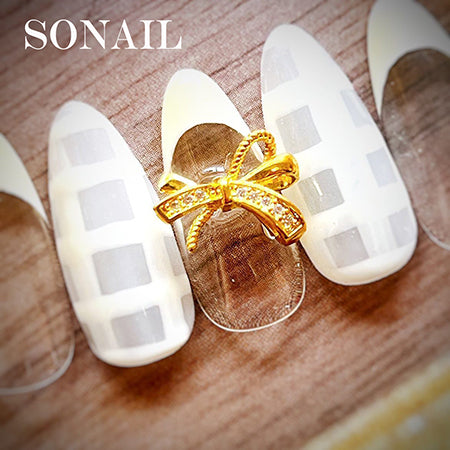 SONAIL Fake Yard Metallic Ribbon Gold FY000332 2p