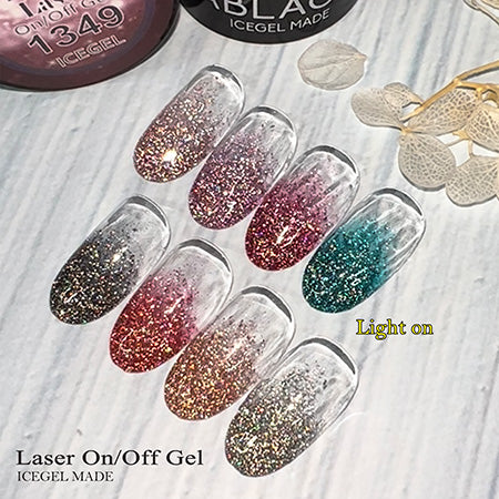 ICE GEL A BLACK laser On-Off Gel 1355 Laser Silver 3G