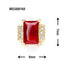 SONAIL x MEG Side Bijou Square Glass Stone Red MEG000168 2P