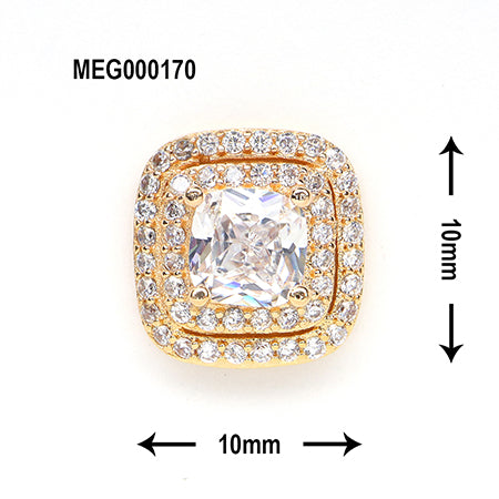 SONAIL x MEG Double Bijou Line Square Ice Stone  MEG000170 2P